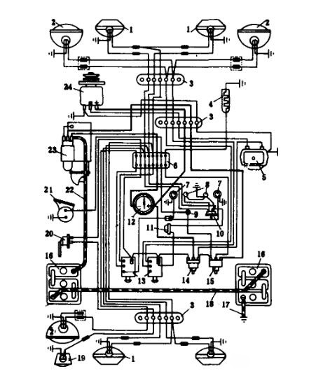 Tractor electrical circuit
