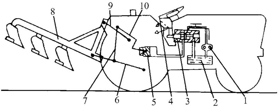 Schematic diagram of hydraulic suspension device